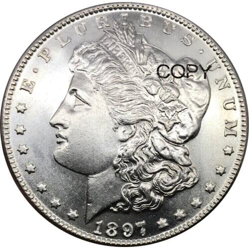United States 1897 S Cupronickel Silver Plated Morgan One Dollar Copy Coins