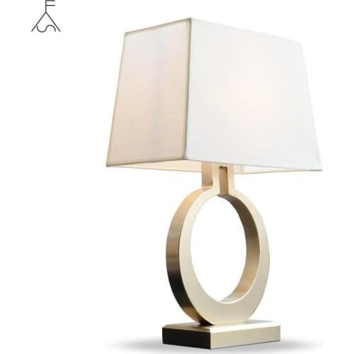 High Quality Modern Luxury Table Lamp Villa Golden Dining Table Decoration Table Lamp Nordic Retro Bedroom Bedside LED Light