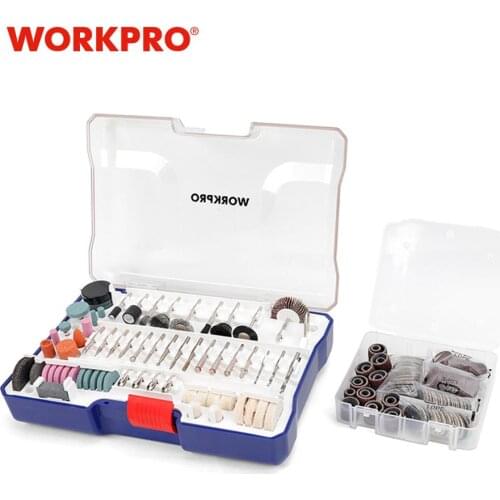 WORKPRO 295PC Rotary Tool Accessories Abrasive Sanding Bits Diamond Wheels Power Tool Accessories Kits