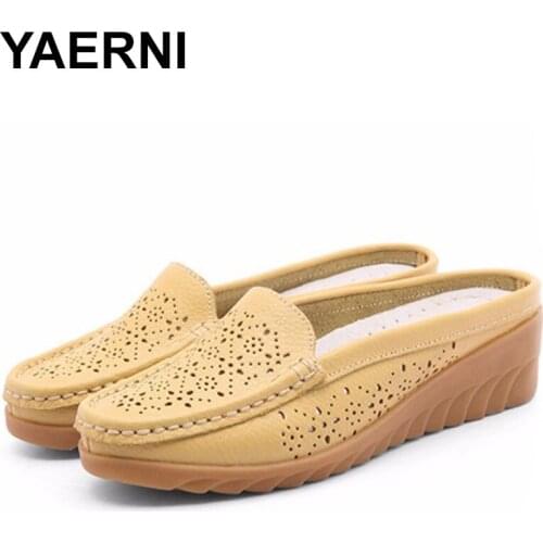 YAERNI Summer Womens Slippers,Fashion Casual Shoes Half Sandals,Wedges Shoes Classical Non-Slip Zapatillas Mujer Sandalia 544