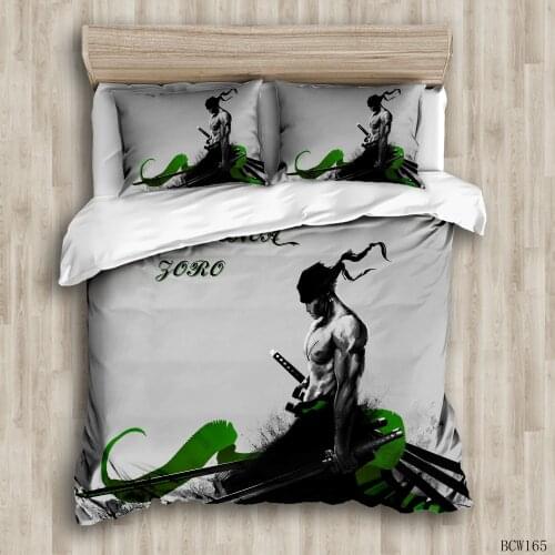 Janpan Anmia One Piece Bedding Monkey D. Luffy Duvet Covers Roronoa Zoro Portgas.D. Ace Comforter Bedclothes 3D Quilt Bed Set