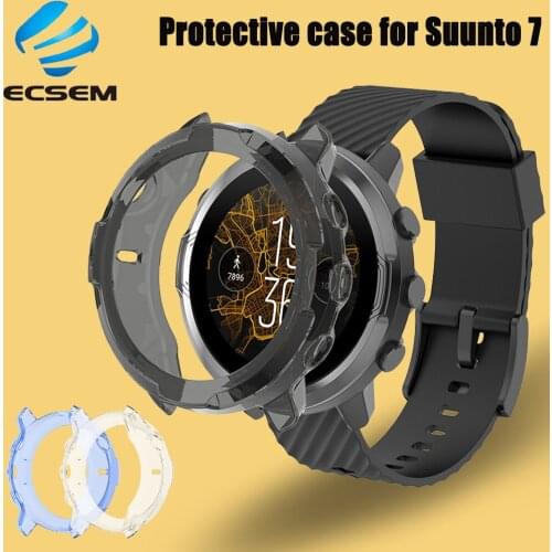 Protective case cover for Suunto 7 smart watch anti shock accessories TPU cover Screen Protector durable shell for suunto7