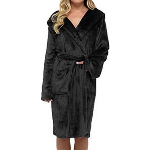 Ladies Autumn And Winter New Flannel Sleepwear Thick Coral Velvet Bathrobe Night Gown Home Service Home Clothes Sleep Set Pijama