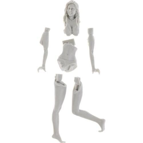 1/24 Girl Figurine Sculpture Miniature Unassambled Unpainted Body 7.5cm