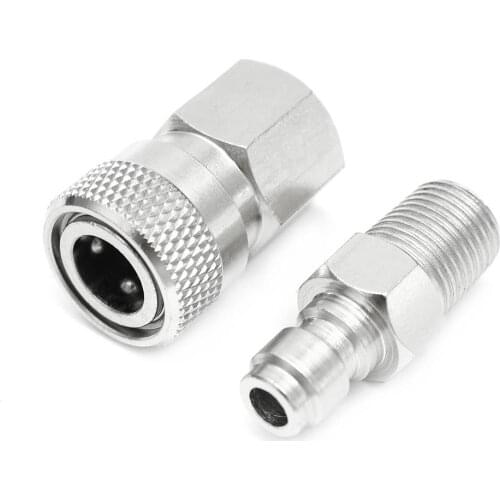 1/8BSP 1/8NPT M10 Paintball Air Gun Airsoft PCP Air Rifle Stainless Steel 8MM Quick Disconnect Charging Hose Adapter