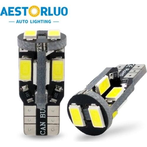 10Pcs Factory Supply T10 10pcs 5630SMD Width Lamp Car Interior Dome Reading Lights Door Trunk Lamps White 12V