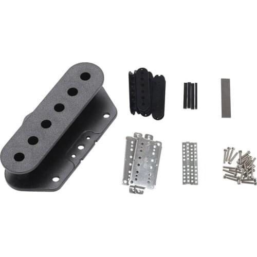 2 Pcs Black Plastic Single Coil Slug Bridge Pickup Covers & 1 Set Guitar Humbucker Pickup Kits Producing Accessories