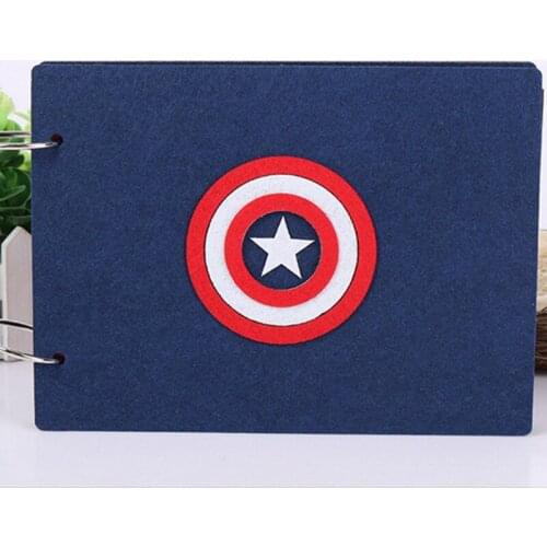 2018 DIY Vintage Photo Album Felt Cover Handmade Creative Home Decoration Birthday gift Scrapbooking photo Album Home Decorati