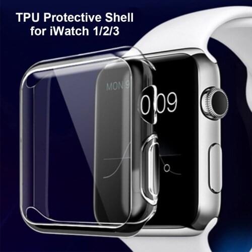 3x TPU Transparent Cover for Apple Watch Series iWatch 1 2 3 38mm 42mm Clear Soft Full Screen Protector Case
