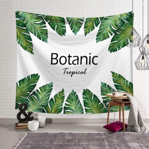 Botanic Plant Leaves Tapestry for Livingroom Photography Wall Decor