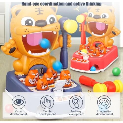 Kids Multifunctional Play Hit Toys Hammering Game with Music Led Lights Educational Board Game Toys for Boys Girls Gifts