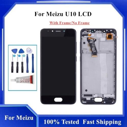 5.5" Display For MEIZU U10 U680h LCD Touch Screen Digitizer Replacement With Frame For Meizu U10 U 10 LCD Display Replacement
