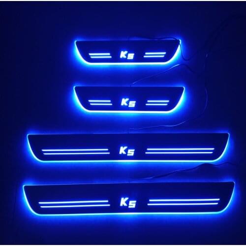 Moving led lights pedal scuff plate threshould door sill for KIA K5 2015 2016 2018 exterior Accessories car accessories