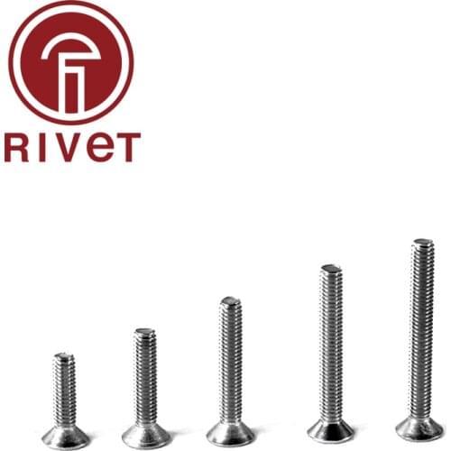 GB819 DIN7046-1 M6 M8 M10 A4-70 316 Stainless Steel Cross Phillips Flat Countersunk Head Screw Bolt Multi-Size