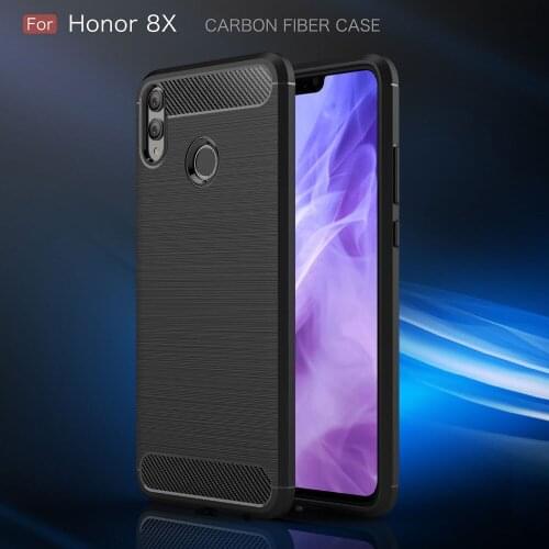 Honor 8X Case Cover Carbon Fiber Silicone Cases Soft Case For Huawei Honor 8X Honor8X Protective Phone Cover Coque Fundas Etui