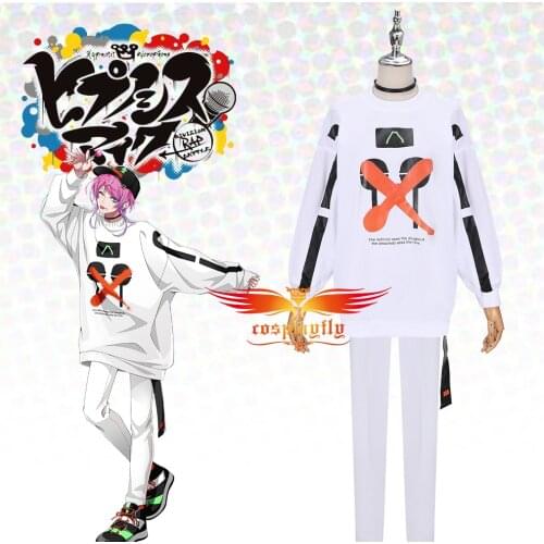 Anime Voice Actor Division Rap Battle Ramuda Amemura Cosplay Costume Adult Outfit Sportswear Top Pants Necklace Cap Skullies Hat