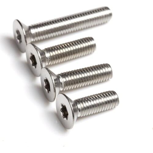 M5 M6 Torx Safety Screw Flat Head Machine Screw Metric Thread Interior Plum Flower Anti -theft Bolt 304 Stainless Steel