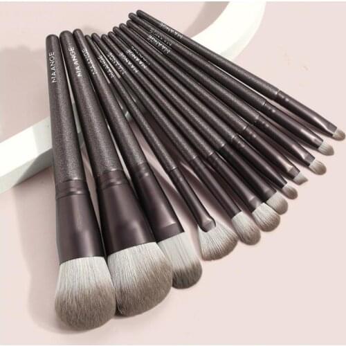 MAANGE 7/12pcs Eye Makeup Brushes Set Eye Shadow Eyebrow Power Brushes Facial Makeup Cosmetic Brush Tools Foundation Brush