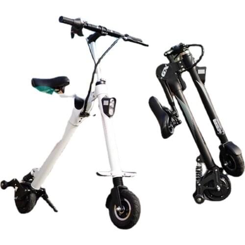 Small Electric Car Folding Two-Wheel Mini Scooter Riding Ultra-Light Portable Lithium Battery Special-Shaped Car for Commuting