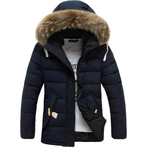 2020 New Winter Men Fur Cotton Short Korean style Duck Down Jacket Men And Coats 3 color Mens Winter CoatsFree shipping