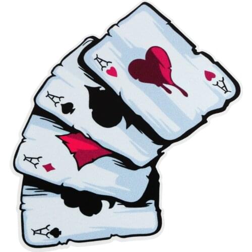 Cartoon Playing Cards A Decal PVC Motorcycle Car Sticker For audi a3 8v 8p a4 A5 A6 A7 Q2 q3 Q5 Q7 b6 b7 b8 c6 c7 Avant