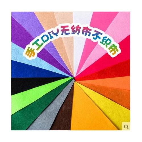5Pcs 50CMX40CM Non Woven Felt Fabric Cloth 1mm Felt for needlework Thick 12 Colors Home Sewing Decoration For Sewing Dolls Craft