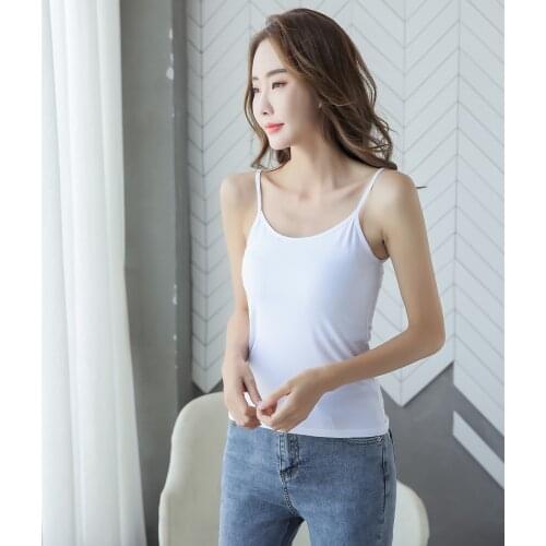 New Four Seasons Modal Camisole Womens Lace Korean Slim Womens Strap Base Vest Crop Top Women