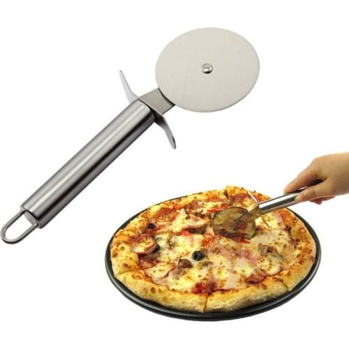 Pizza Cutter Stainless Steel Pizza Knife Cake Bread Pies Round Knife Cutter Pizza Tool Pizza Wheels Cooking Tool