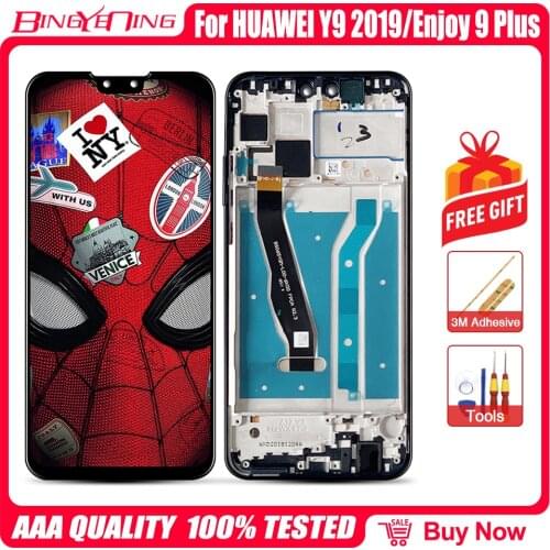 Original For 6.5" Huawei Y9 2019 LCD Screen Display +Touch Panel Digitizer Enjoy 9 Plus With Frame JKM-LX1 JKM-LX2 JKM-LX3