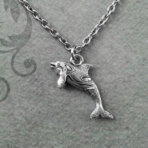 Whale Necklace SMALL Humpback Whale Jewelry Saves the Whales Pendant Necklace Simple Personality Small Whale Gift