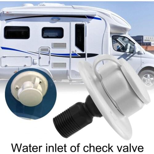 Plastic Excellent RV Gravity Water Inlet Hatch White Water Inlet Valve One-way for Trailer
