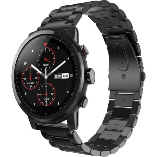 22MM Stainless Steel Wrist Straps For Xiaomi Huami Amazfit Stratos 3/2/2s Smart Bracelets Metal Watchband For Amazfit GTR 47MM