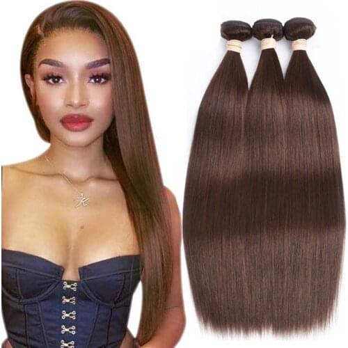 Sapphire Chocolate Brazilian Straight Hair Bundles 100% Human Hair Ginger Remy Hair Bundles Bulk Deals Natural Color Black Women