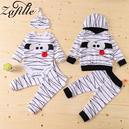 ZAFILLE 0-5Y Children Halloween Costume Toddler Baby Boy Clothes Set Party Mummy Kids Halloween Outfits Boys Clothing Set