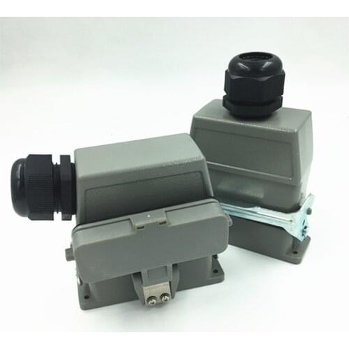 Heavy-duty Connector 16-pin Waterproof Rectangular Aviation Plug Socket Small 16-pin HDC-HA-016-1 Concealed