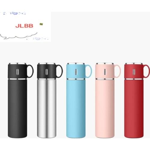 Stainless Steel Thermos with Drink Cup Double Wall Vacuum Insulated Thermal Water Bottle for Tea Coffee Travel Mug Vacuum Flasks