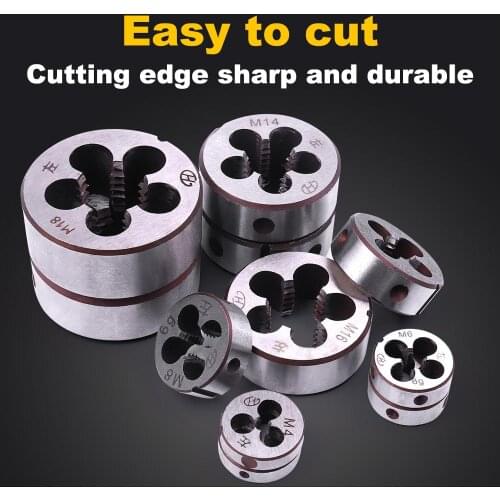 Full Sizes 11PCS M3 - M20 Metric Threading Die Alloy Steel Screw Lathe Mold Engineer Machining Left Thread Maker Tool