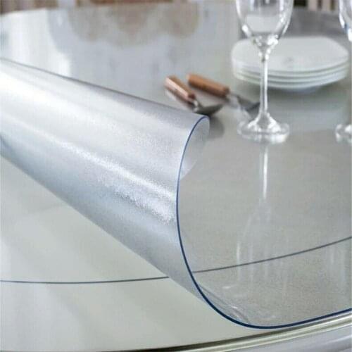 Waterproof Transparent PVC Tablecloth Square Round Table Cloth Oil-proof Glass Soft Anti-scratch Heat-resistant Table Cover Mat