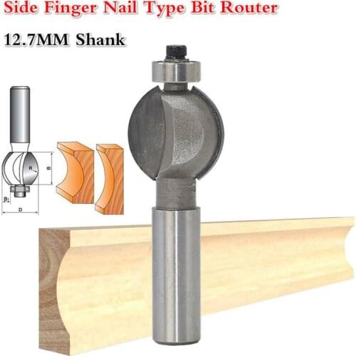 High quality Side Finger Nail Type Bit Router Bit Arch Type Woodworking Tungsten Carbide Router Bit - 1/2*1/4 - 1/2" Shank