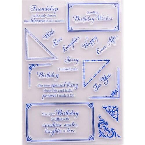 YINISE Silicone Clear Stamps CUTTING DIES For Scrapbooking STENCIL LOVE WORDS DIY PAPER Album Cards MAKING CRAFT RUBBER Stamp