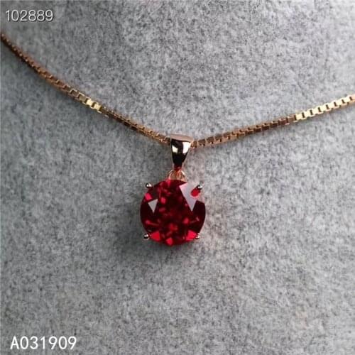 KJJEAXCMY boutique jewelry 925 sterling silver inlaid natural Garnet gemstone female necklace pendant support test popular