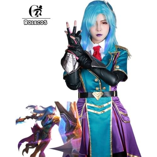 ROLECOS LOL Leona Cosplay Costumes Women LOL Battle Academy Game LOL Fancy Party Costume Prop Accessories Dress Uniform