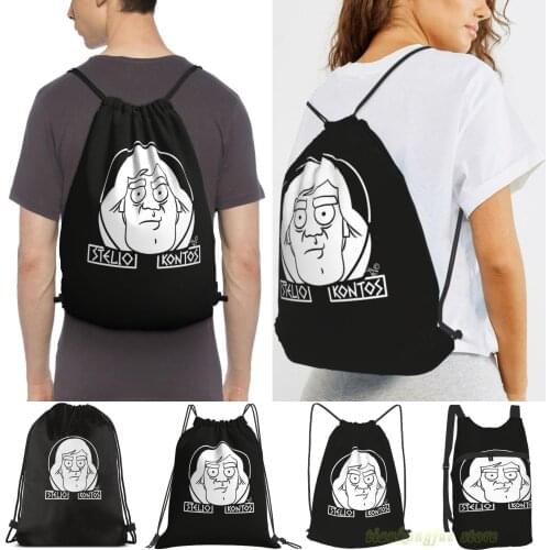 Stelio Kontos Women Purpose Drawstring Backpack Bags Men Outdoor Travel Backpacks For Gym Training Swimming Fitness Bag