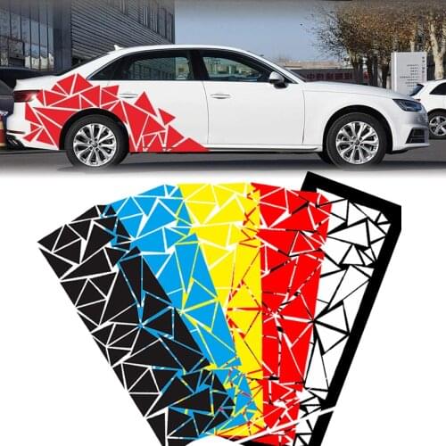 1PCS Universal Fit Freestanding Triangle Graphics Decal Car Body Vinyl Sticker for Auto Side Body Car Accessories