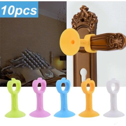 10Psc Extended version of silicone door stopper punch-free handle anti-collision glove type silicone door stop door stop