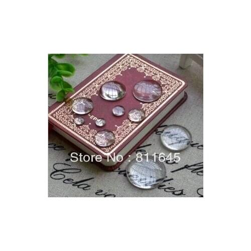 20pcs 35MM Round Flat Back clear Crystal glass Cabochon,Top quality