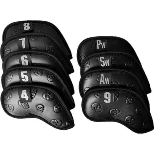 9x Golf Iron Headcover Protection Club Head Covers Wedges Irons Accessories