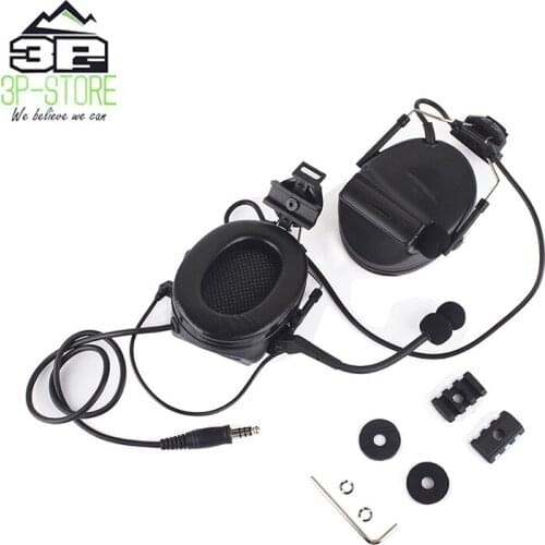 WADSN Airsoft Comtac II Aviation Headset With Rail Adapter For OPS FAST Helmet Softair Tactical Comtac2 headphones WZ031