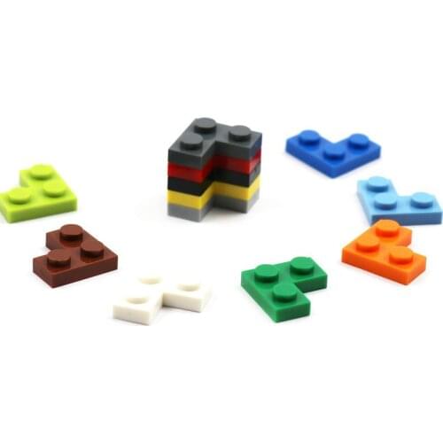 20pcs Building Plate 2x2 Corner Blocks Parts DIY Accessories Educational Creative Toys Compatible 2420 Boys Blocks Toys Bricks