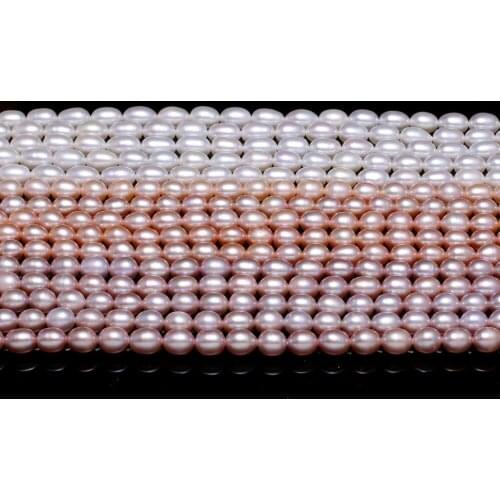 Natural Freshwater Pearl Beads High Quality Rice Shape Rank AAA Loose Beads for DIY Necklace Bracelet Jewelry Making 6-7mm